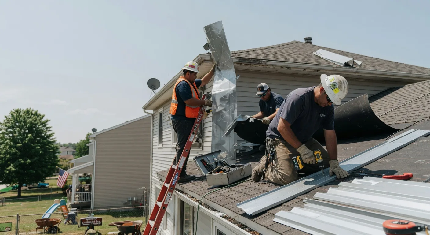 Storm Damage Metal Roof Repair in Prairie Du Rocher, IL